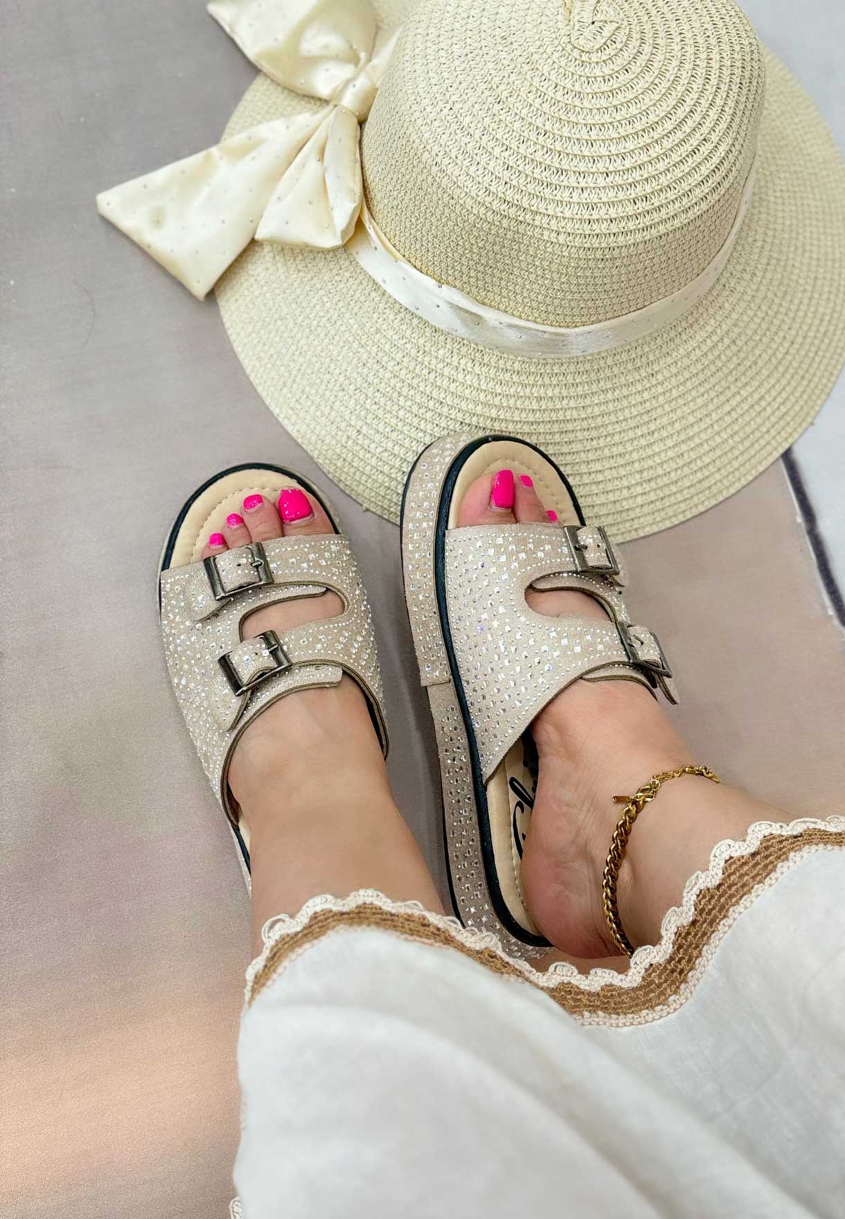 1033201 فروش کیف و کفش زنانه فروشگاه الیوت صندل نگین درشت